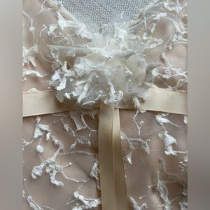 This stunning Lida Baday knee length lace Cocktail dress w/silk slip